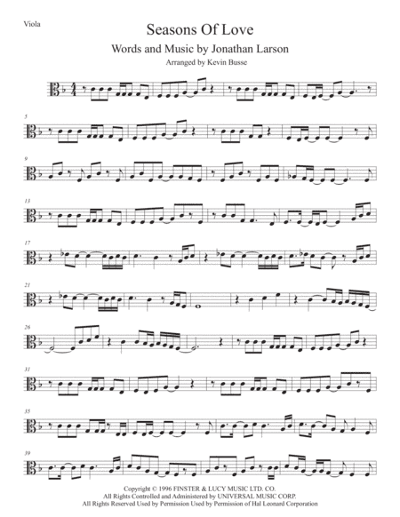 Seasons Of Love (arr. Kevin Busse)