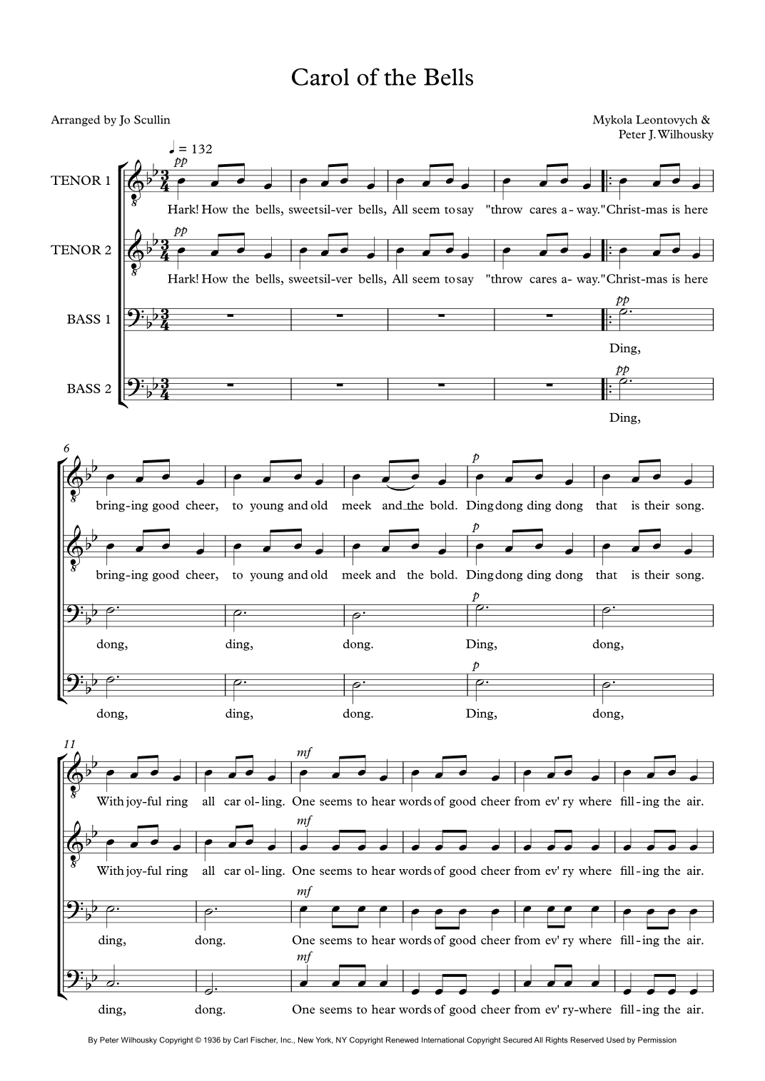 Carol Of The Bells (arr. Jo Scullin)