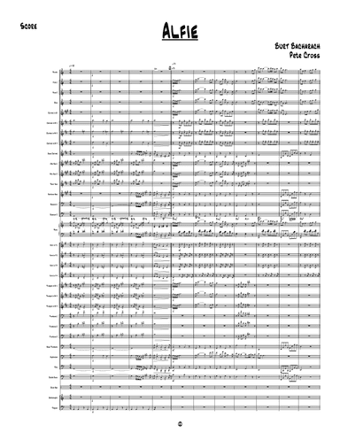 Alfie - Score Only (arr. Pete Cross)