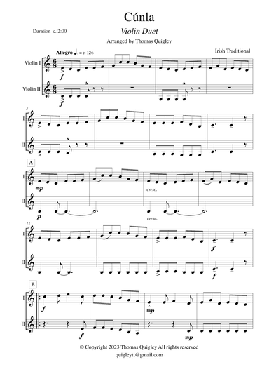 Cúnla (arr. Thomas Quigley)