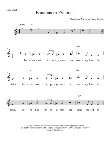 Bananas In Pyjamas (arr. Kim Kirkman)