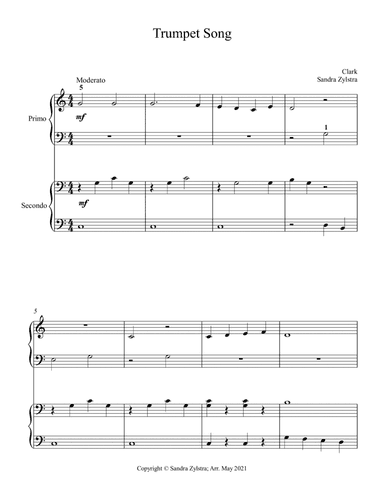 Trumpet Song (beginning solo with optional elementary duet) (arr. Sandra Zylstra)