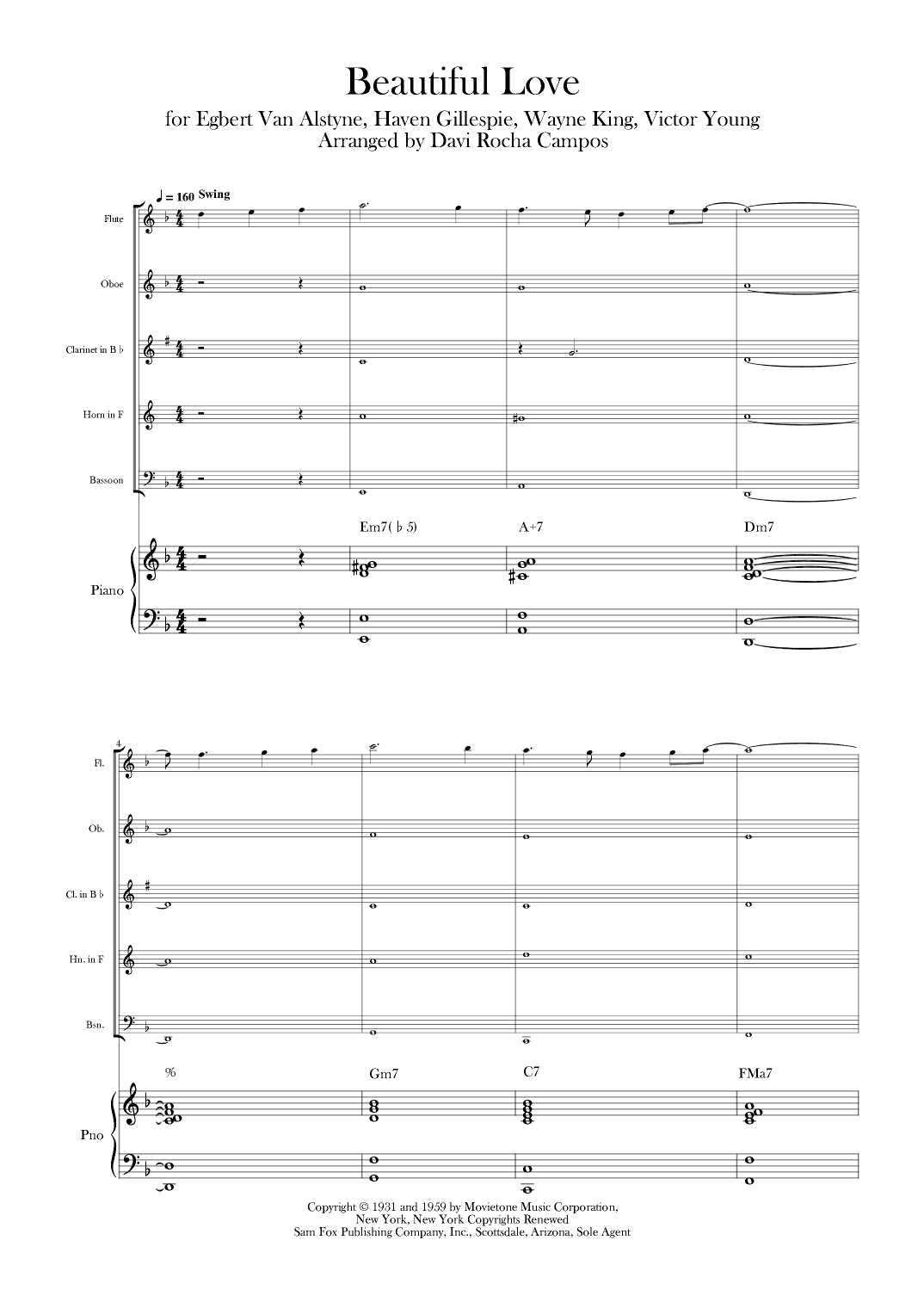 Beautiful Love (arr. Davi Rocha Campos)