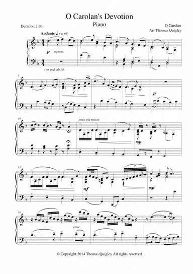 O Carolan's Devotion (arr. Thomas Quigley)