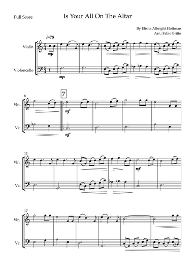 Is Your All On The Altar? (arr. Fabio Britto)