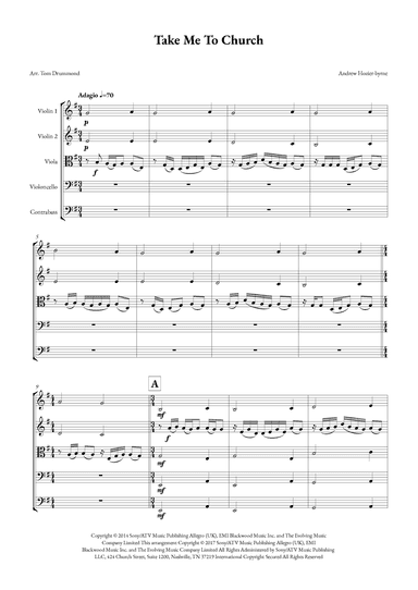 Take Me To Church (arr. Tom Drummond)
