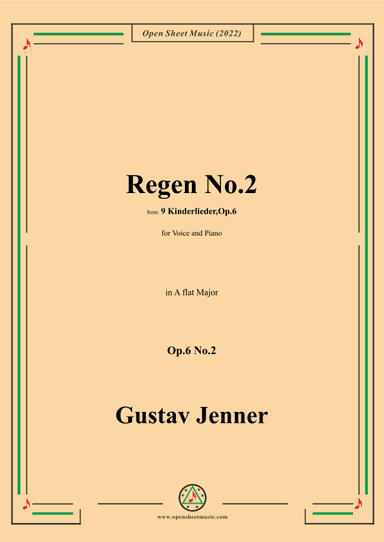 Jenner-Regen No.2,in A flat Major,Op.6 No.2 (arr. OSM Press)