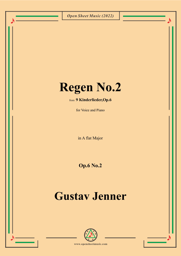 Jenner-Regen No.2,in A flat Major,Op.6 No.2 (arr. OSM Press)