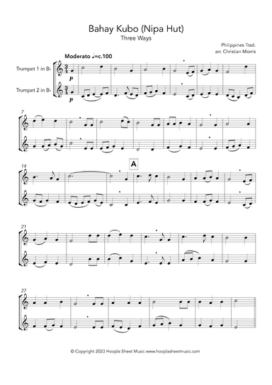Bahay Kubo (Nipa Hut), Three Ways (arr. Christian Morris)