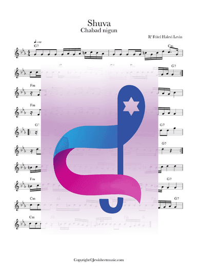 Shuva. Chabad nigun lead sheet. Jewish song (arr. R. Sloboder)