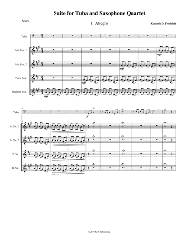 Suite for Tuba and Saxophone Quartet