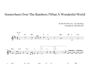 Somewhere Over The Rainbow/what A Wonderful World (arr. Cadu Barcelos)