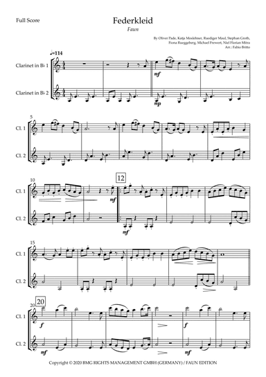 Federkleid (arr. Fabio Britto)