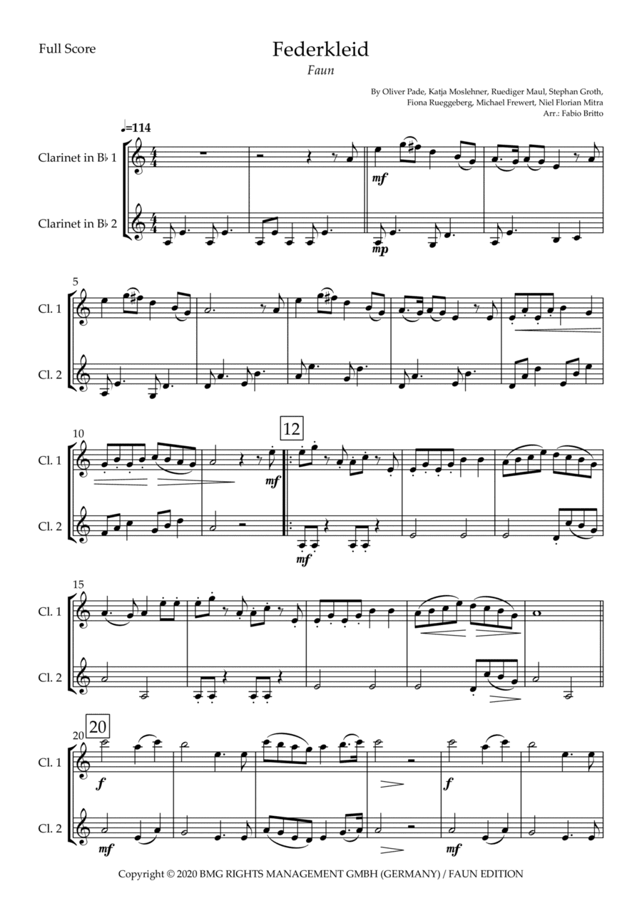 Federkleid (arr. Fabio Britto)