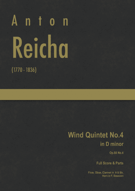 Reicha - Wind Quintet No.4 in D minor, Op.88 No.4 (arr. J.G. Cucó Barber)