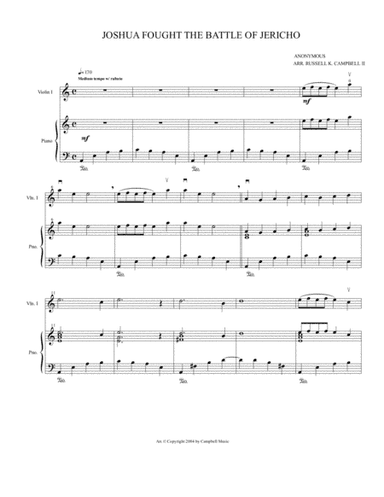 Joshua Fought the Battle of Jericho (arr. Russell K. Campbell II)