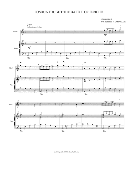 Joshua Fought the Battle of Jericho (arr. Russell K. Campbell II)