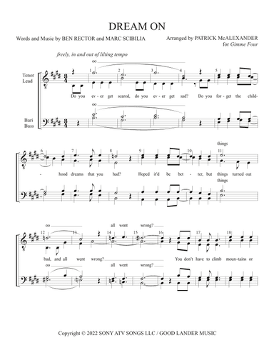 Dream On (arr. Patrick McAlexander)