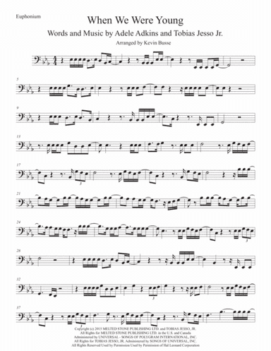 When We Were Young (arr. Kevin Busse)