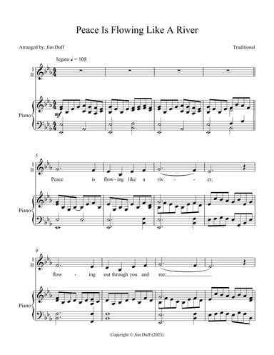Peace Is Flowing Like A River (arr. Jim Duff)