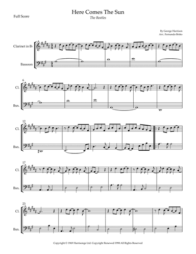 Here Comes The Sun (arr. Fernando Britto)