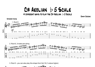 C# Aeolian b5 Scale (4 Ways to Play)