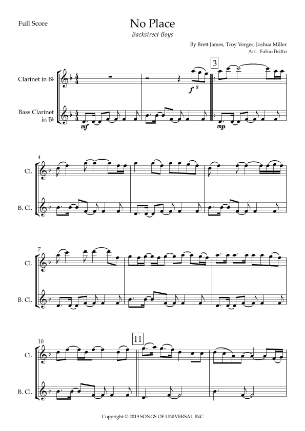 No Place (arr. Fabio Britto)