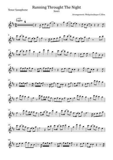 Running Through The Night (arr. Melquisedeque C.Silva)