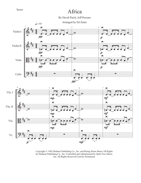 Africa (arr. Ed Zunic)
