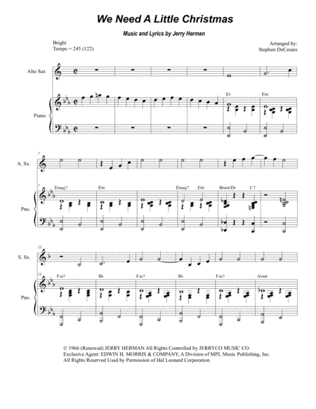 We Need A Little Christmas (arr. Stephen DeCesare)