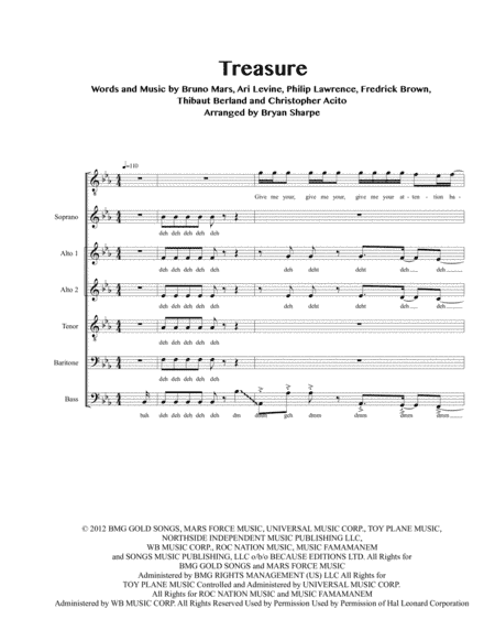 Treasure (arr. Bryan Sharpe)