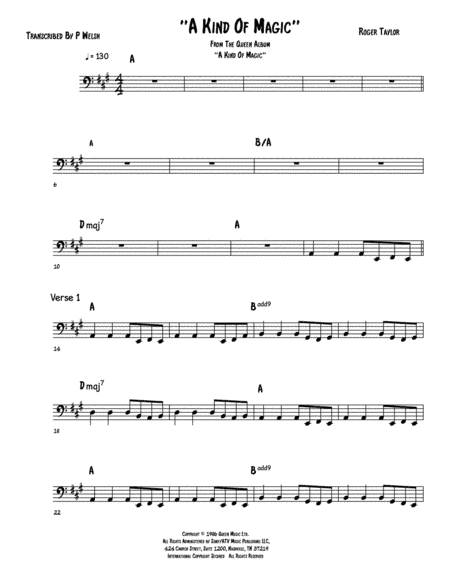 A Kind Of Magic (arr. P Welsh)