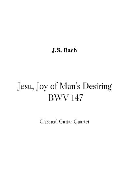 Jesu, Joy of Man's Desiring - BWV 147 (arr. Stenio Caixeta)
