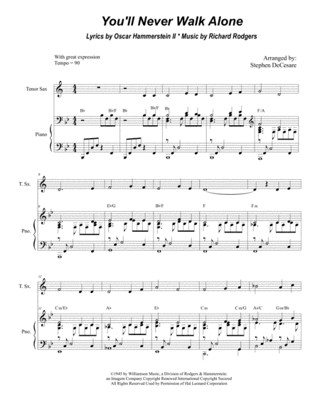 You'll Never Walk Alone (arr. Stephen DeCesare)