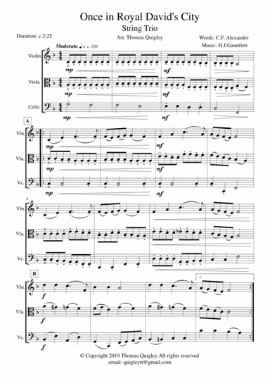 Once In Royal David's City (arr. Thomas Quigley)