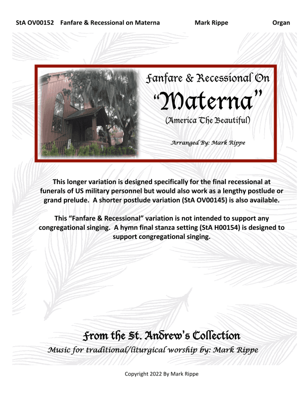 Fanfare & Recessional on "Materna" (America The Beautiful)  StA OV00152 (arr. Mark Rippe)