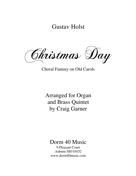 Christmas Day (Choral Fantasy on Old Carols) for Organ and Brass Quintet (arr. Craig Garner)