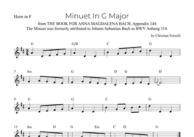 Minuet In G Major (arr. Alex Nunes Rodrigues)
