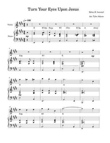 Turn Your Eyes Upon Jesus (arr. Tyler Adams)