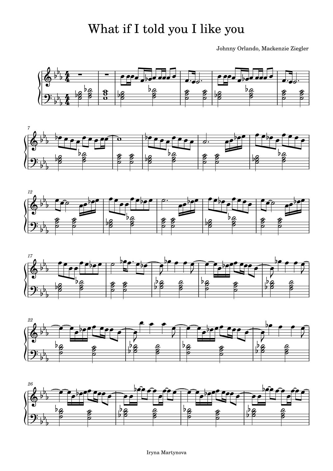 What If (i Told You I Like You) (arr. Iryna Martynova)