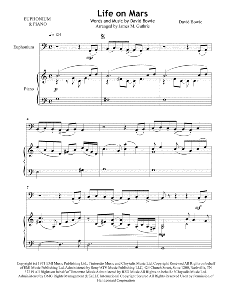 Life On Mars (arr. James M. Guthrie)