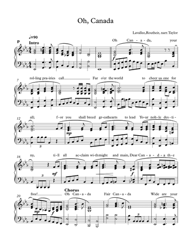Oh Canada (arr. Paul Taylor)