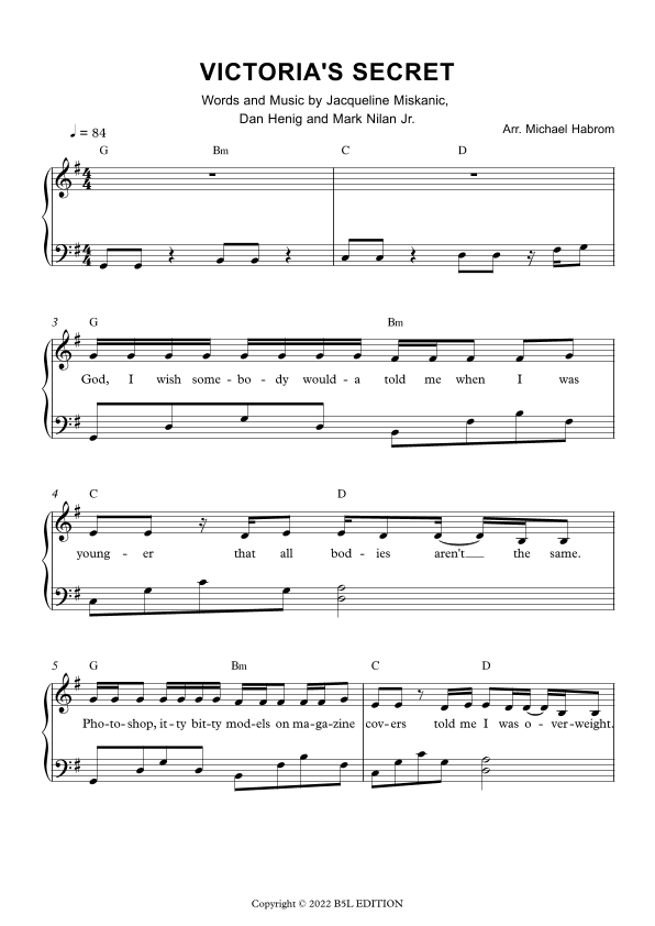 Victoria's Secret (arr. Michael Habrom)