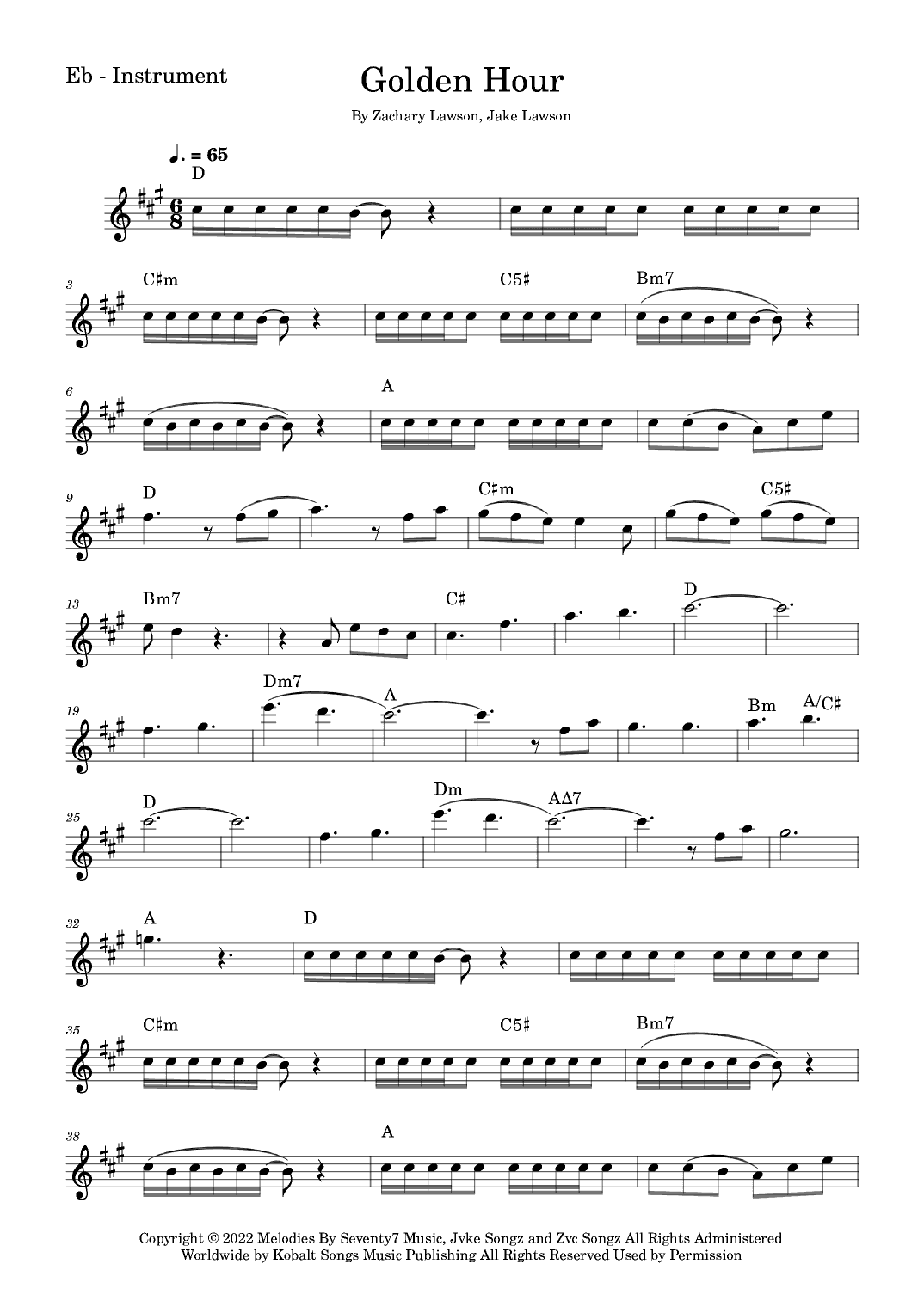 Golden Hour (arr. Fabio Eduardo de Oliveira)