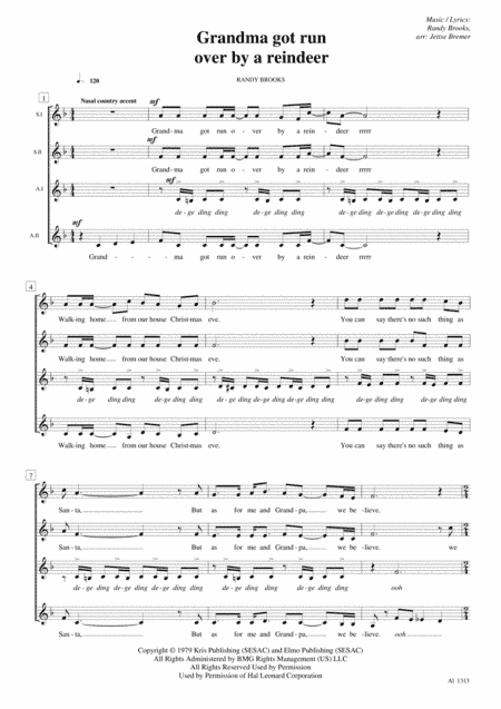 Grandma Got Run Over By A Reindeer (arr. Jetse Bremer)