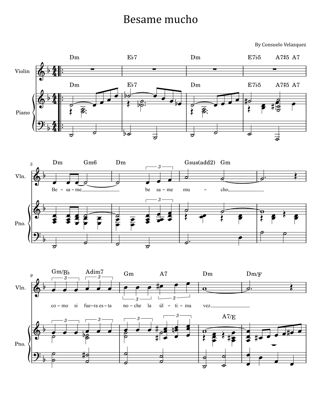 Bésame Mucho (arr. poon)
