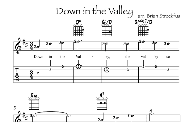 Down in the Valley (arr. Brian Streckfus)
