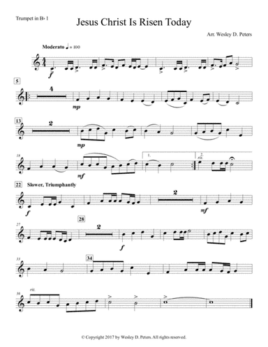 Jesus Christ Is Risen Today (Brass Sextet) (arr. Wesley D. Peters)