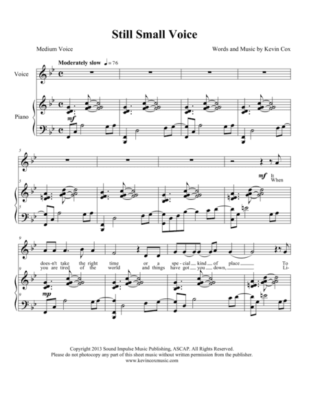 Still Small Voice - Medium voice