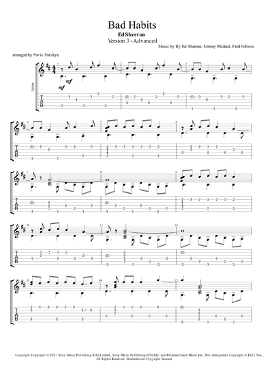 Bad Habits (arr. Pavlo Pakshyn)